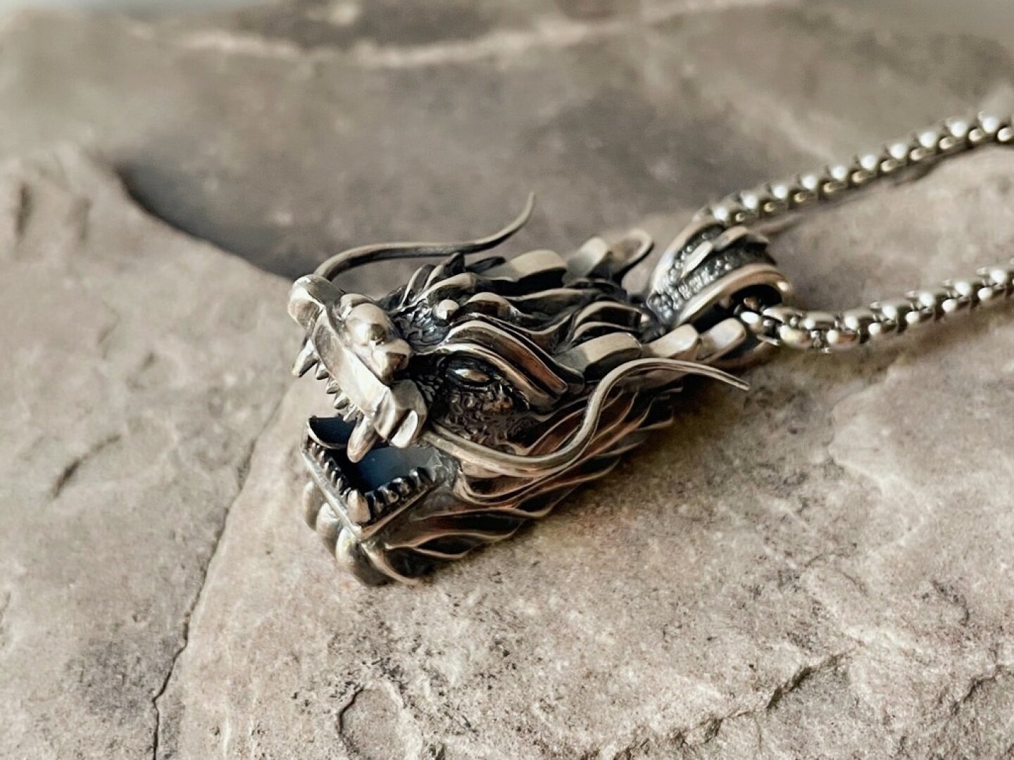 龍吟/手作銀飾/925銀/吊墜| 龍銀金工設計工作室